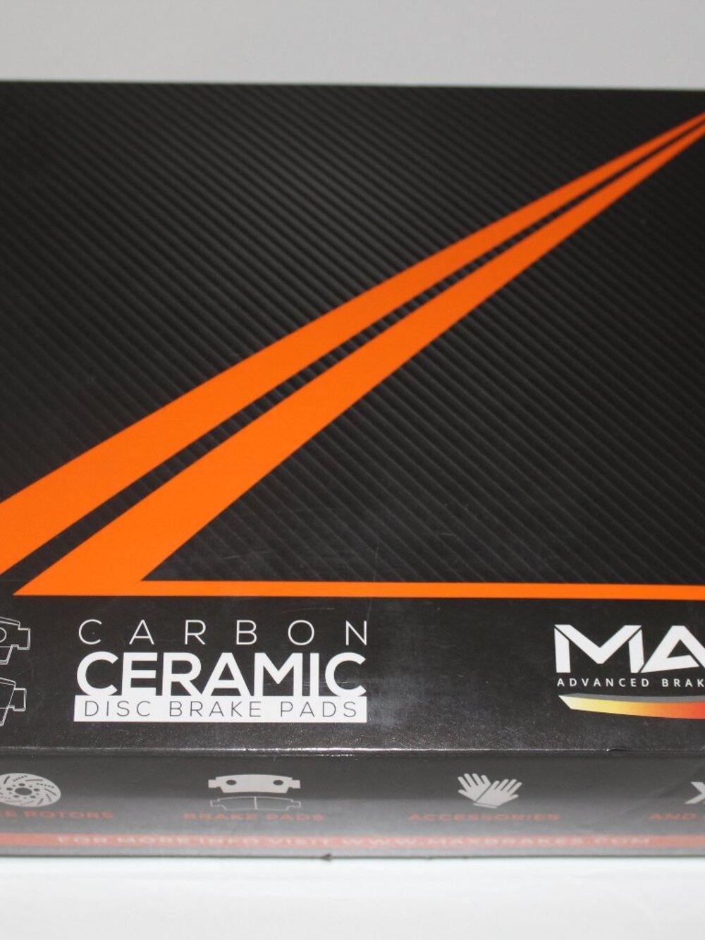 Max Advanced Brakes Carbon Ceramic Disc Brake Pad Set D1663 New (4 Pads)